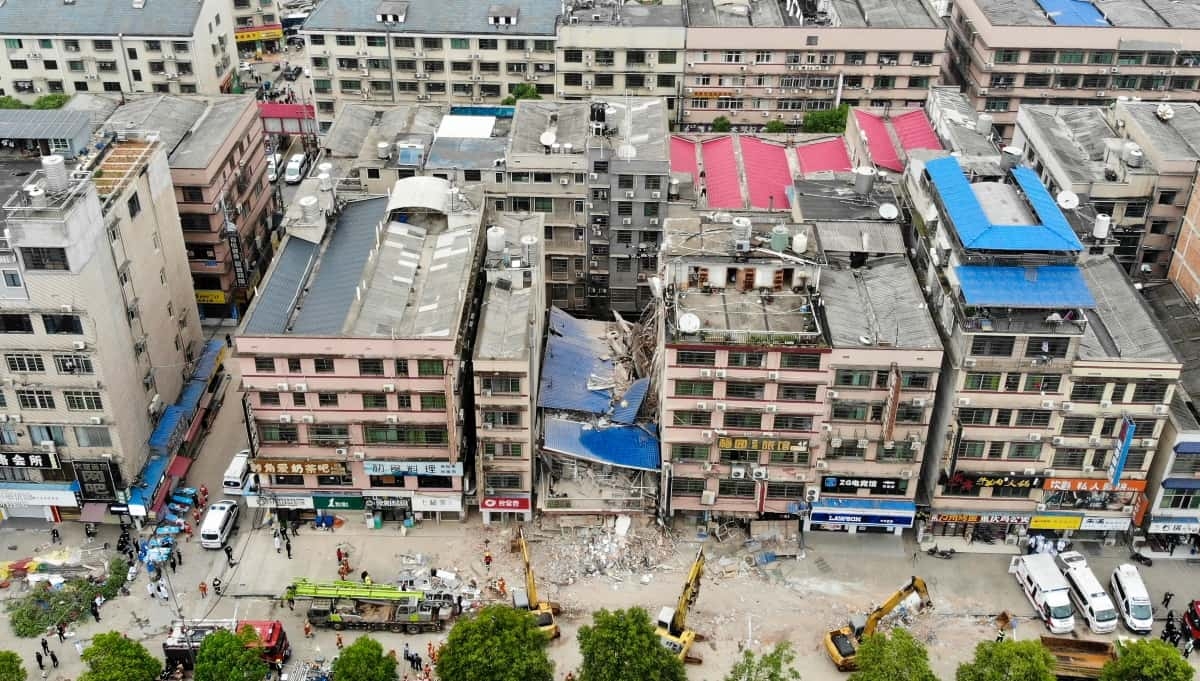 El edificio estaba conformado de seis pisos y se ubicaba en la ciudad de Changsha, centro de China