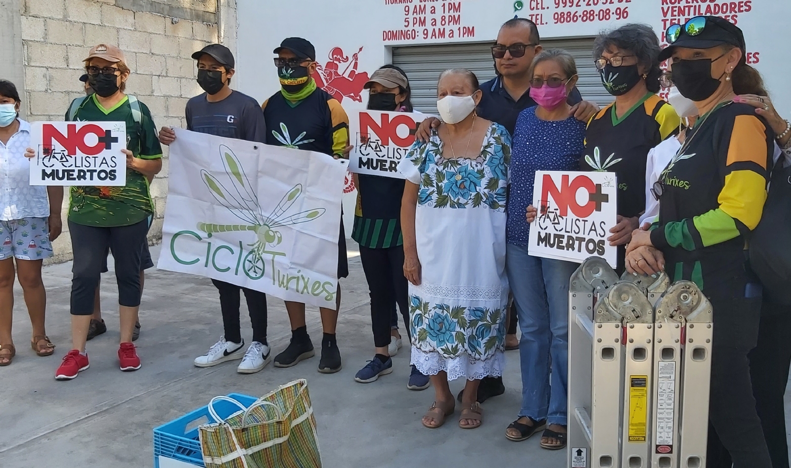 Ciclistas piden justicia por el abuelito atropellado por un mototaxi en Hunucmá