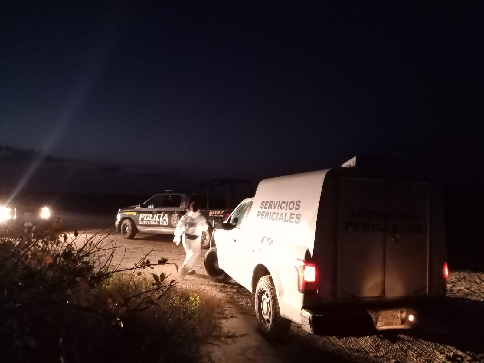 Elementos de la Policía Quintana Roo de Isla Mujeres, fueron los que acudieron a verificar el auxilio