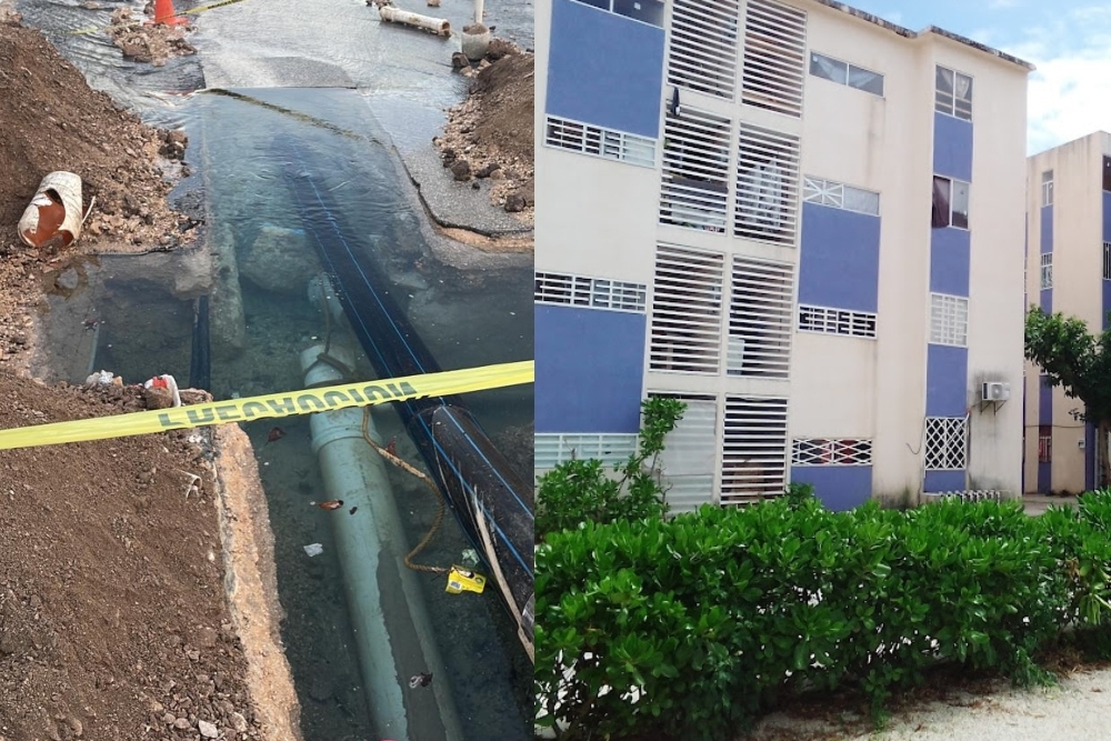 Los vecinos de Puerto Aventuras indicaron que reportaron desde las 6:00 de la mañana la fuga, pero que personal de Aguakan nbo ha acudido al sitio
