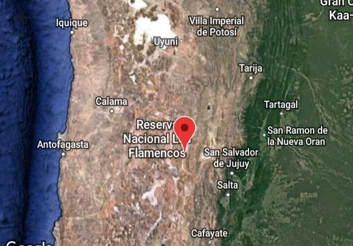 El sismo se registró en la frontera entre Chile y Argentina. Foto: Google Maps El sismo se registró en la frontera entre Chile y Argentina. Foto: Google Maps