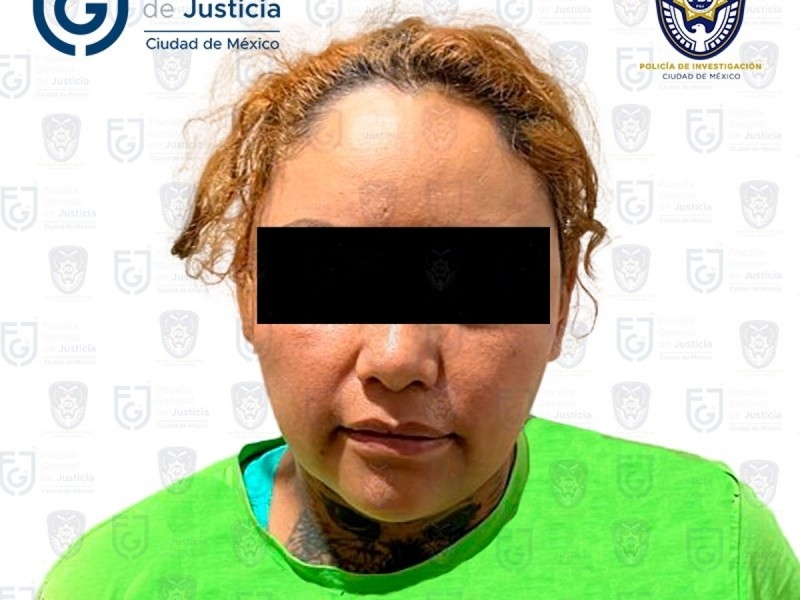 La mujer fue detenida en la CDMX. Foto FGJ