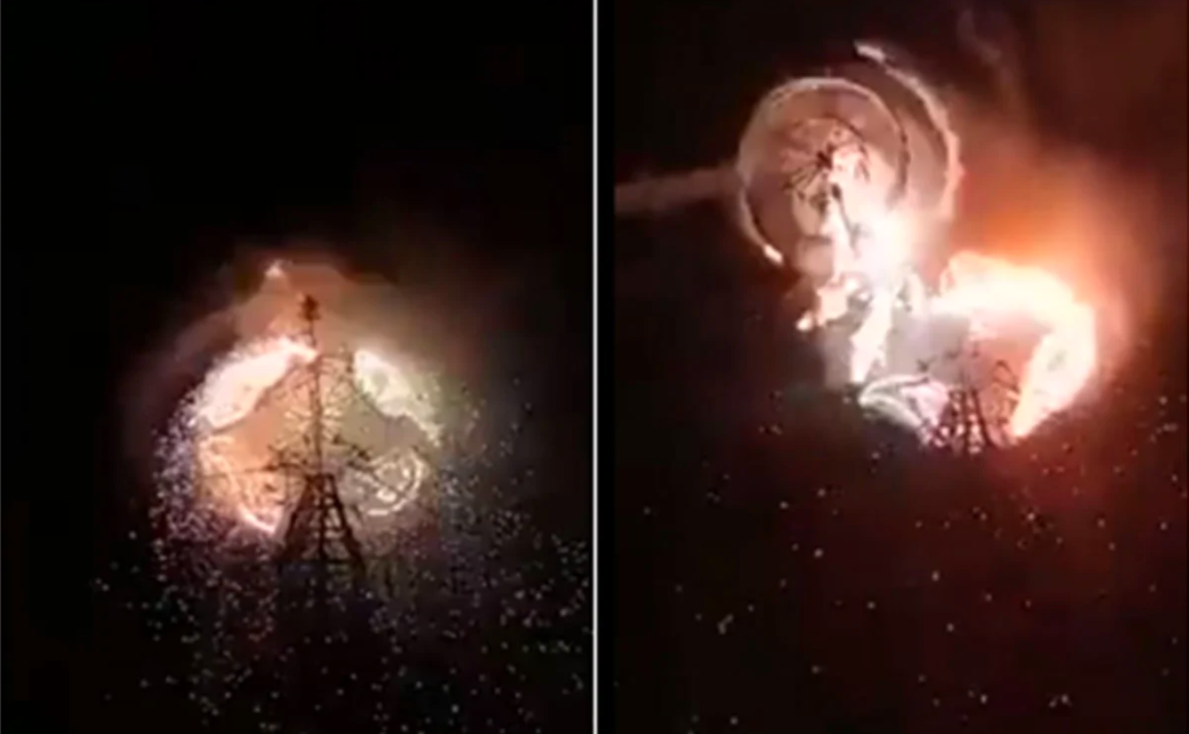 Una rueda de un castillo pirotécnico salió volando y cayó sobre los asistentes a la feria de Santa Cruz Cuauhtenco, en Zinacantepec Una rueda de un castillo pirotécnico salió volando y cayó sobre los asistentes a la feria de Santa Cruz Cuauhtenco, en Zinacantepec