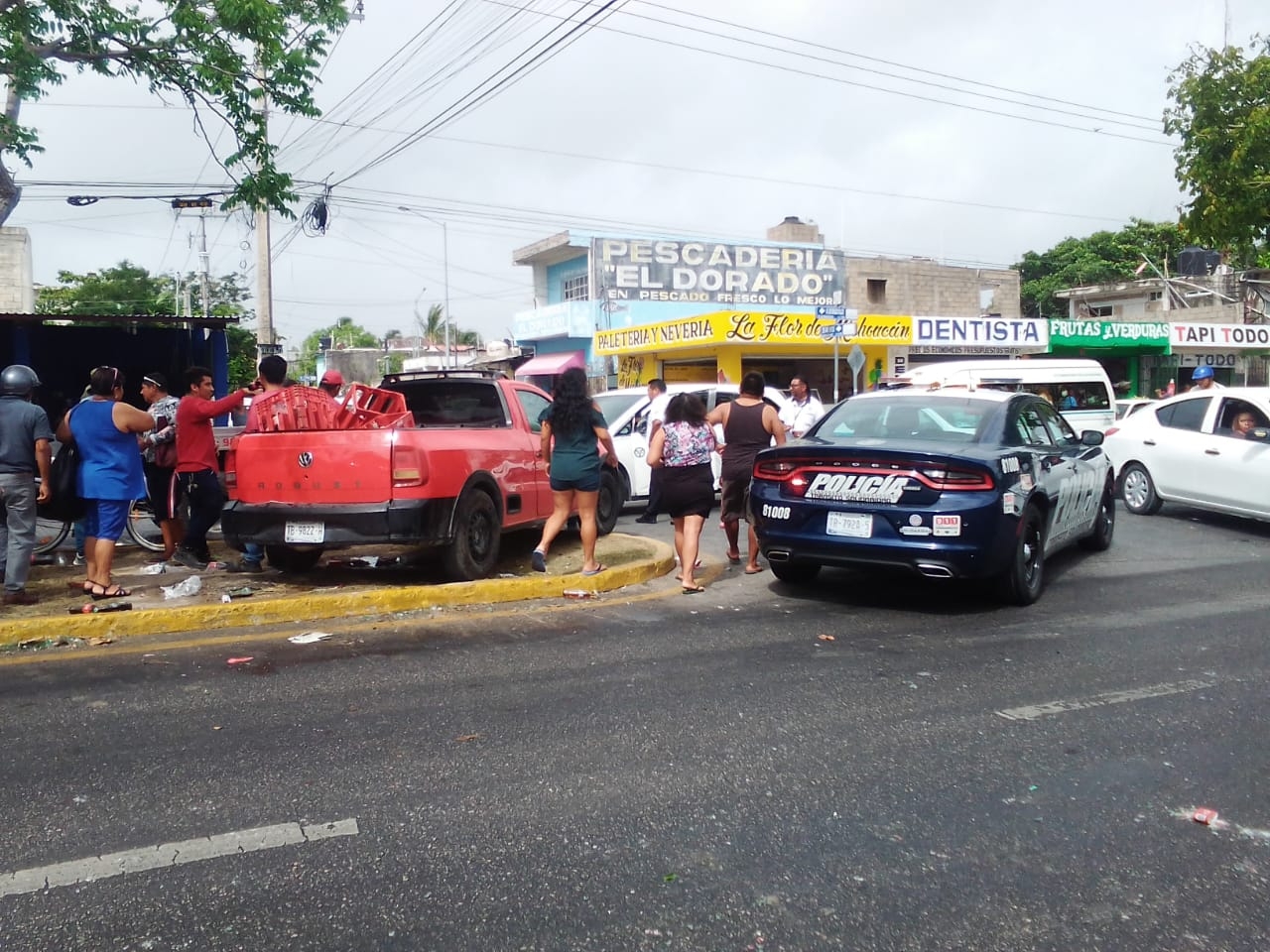 La avenida Luis Donaldo Colosio permaneció cerrada debido al accidente en Playa del Carmen