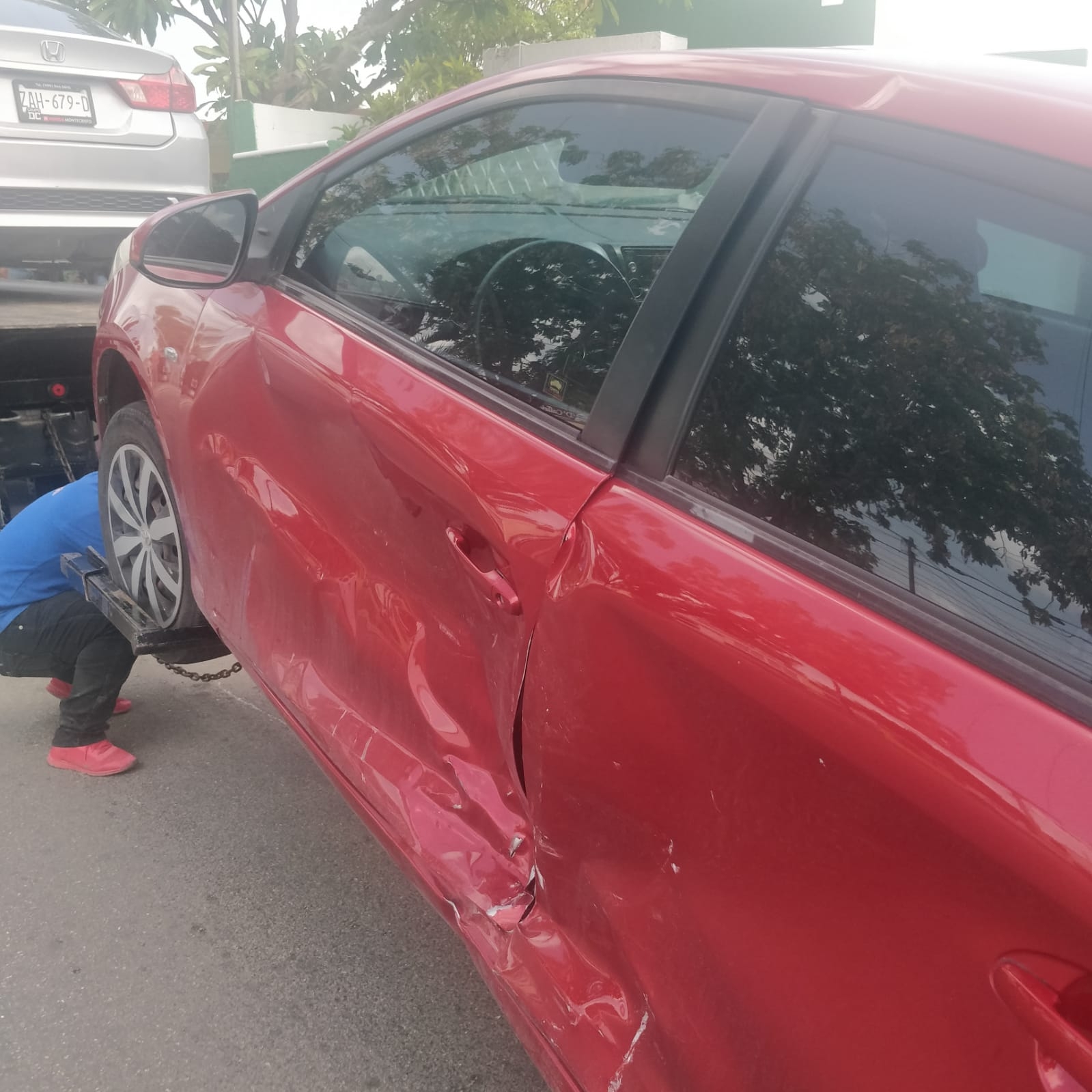 La mala suerte estuvo para el conductor del Honda, ya que no contaba con seguro La mala suerte estuvo para el conductor del Honda, ya que no contaba con seguro