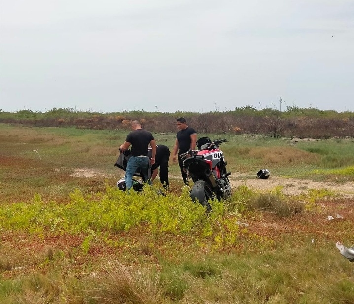 Carambola entre motociclistas deja tres heridos en la carretera San Crisanto-Chabihau