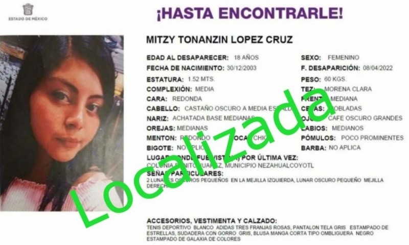 Mitzy se extravió el pasado 8 de abril, cuando se dirigia a su escuela. Foto: Especial Mitzy se extravió el pasado 8 de abril, cuando se dirigia a su escuela. Foto: Especial