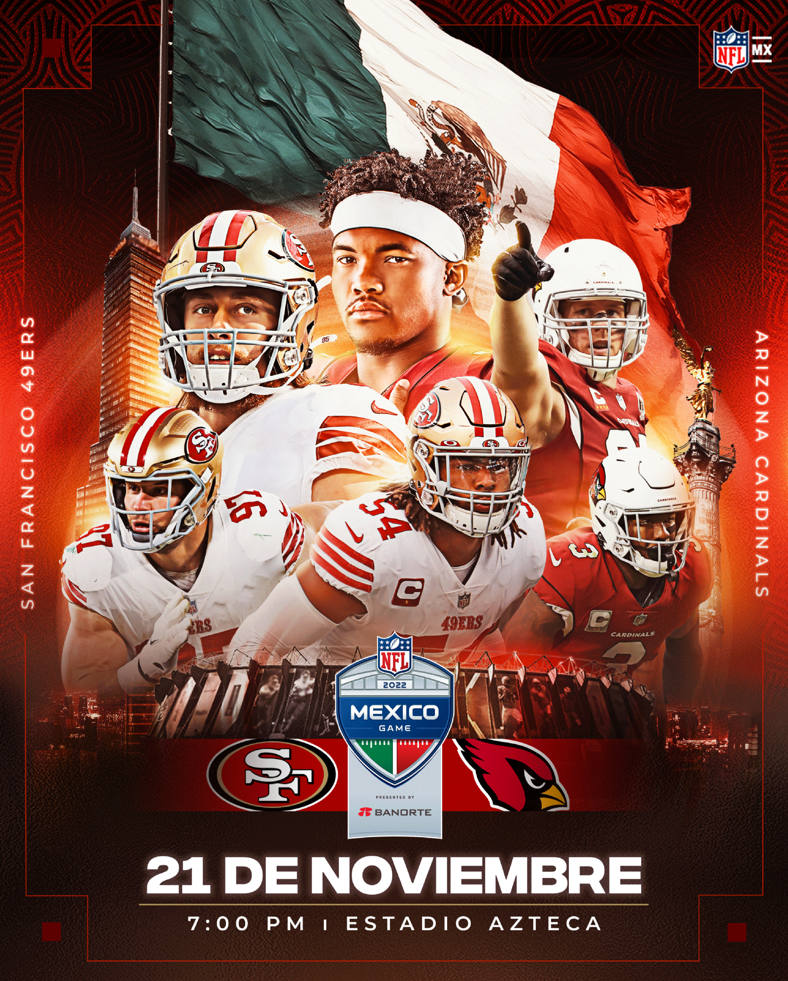 El partido de la NFL en México se jugará el próximo 21 de noviembre en el estadio Azteca
El partido de la NFL en México se jugará el próximo 21 de noviembre en el estadio Azteca