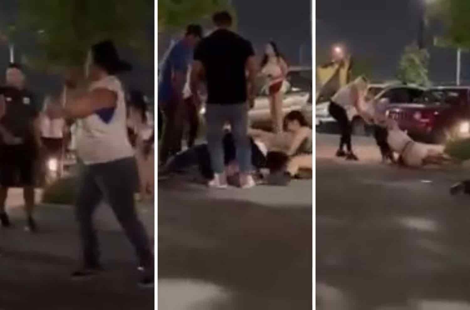 En la grabación puede verse cómo una chica reta a otra con los puños cerrados, y en respuesta, se le va a los golpes hasta que caen al piso