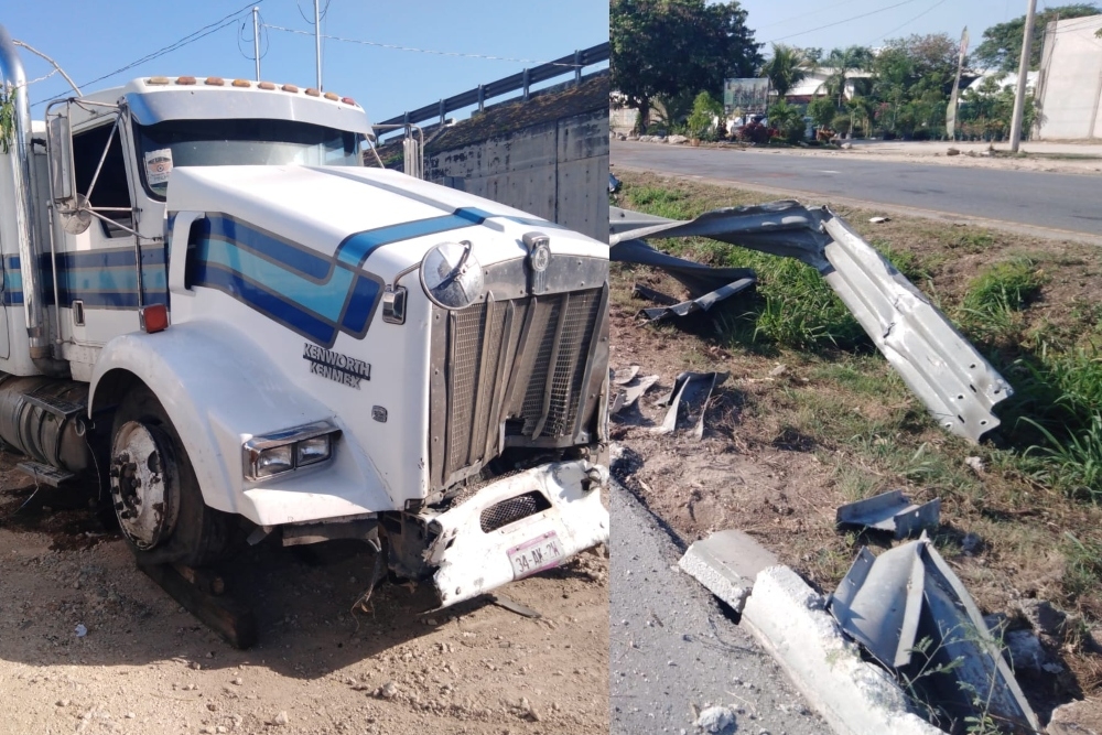 El tráiler fue removido del Anillo Periférico de Mérida tras el accidente, para evitar embotellamiento en la zona El tráiler fue removido del Anillo Periférico de Mérida tras el accidente, para evitar embotellamiento en la zona
