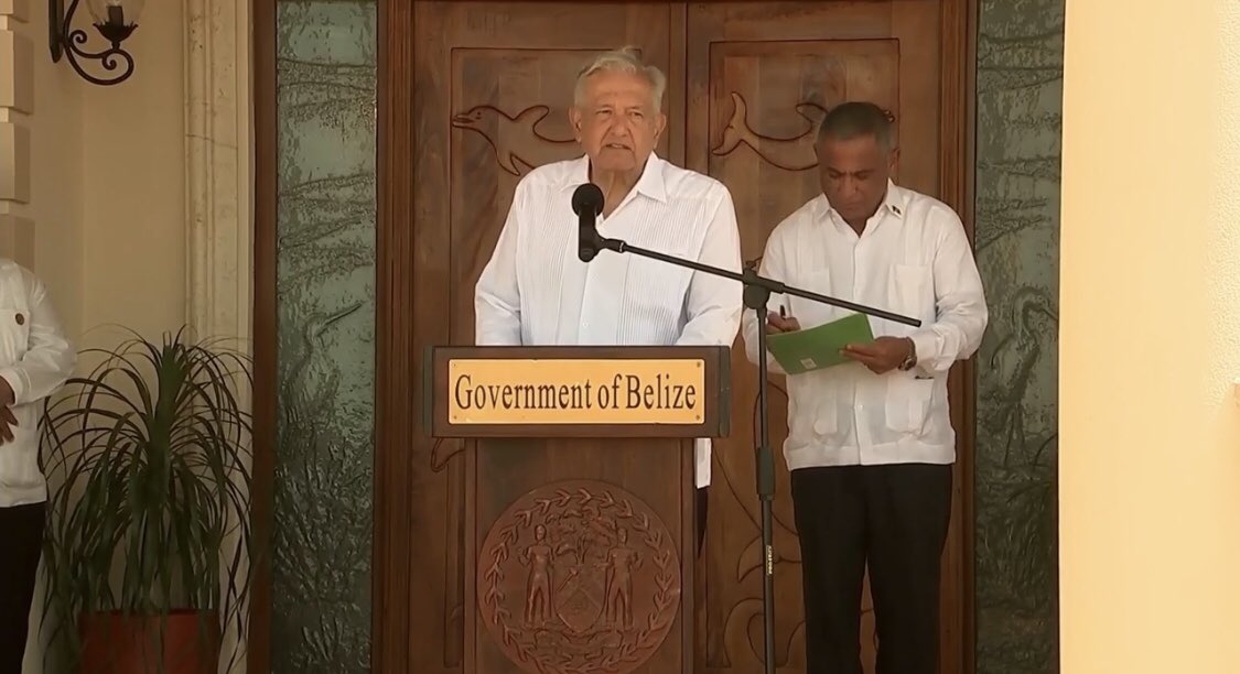 AMLO habló este sábado desde Belice con referencia a la Cumbre de las Américas del 2022