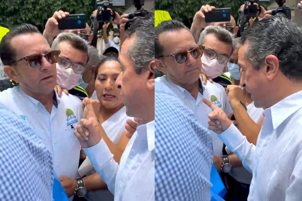 Tras ser abordado por maestros del Colegio de Bachilleres de Chetumal, Caros Joaquín, Gobernador de Quintana Roo, prefirió huir que atenderlos Tras ser abordado por maestros del Colegio de Bachilleres de Chetumal, Caros Joaquín, Gobernador de Quintana Roo, prefirió huir que atenderlos