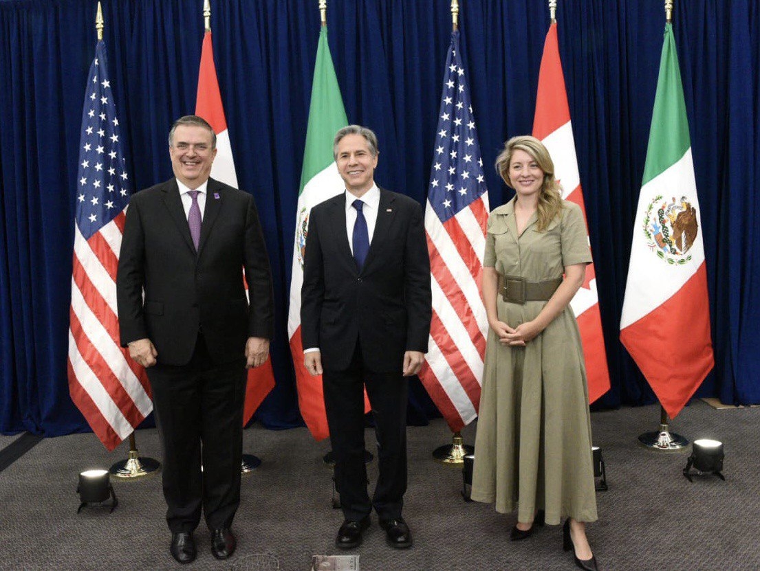 Marcelo Ebrard se reunió con representantes de Estados Unidos y Canadá en la Cumbre de las Américas