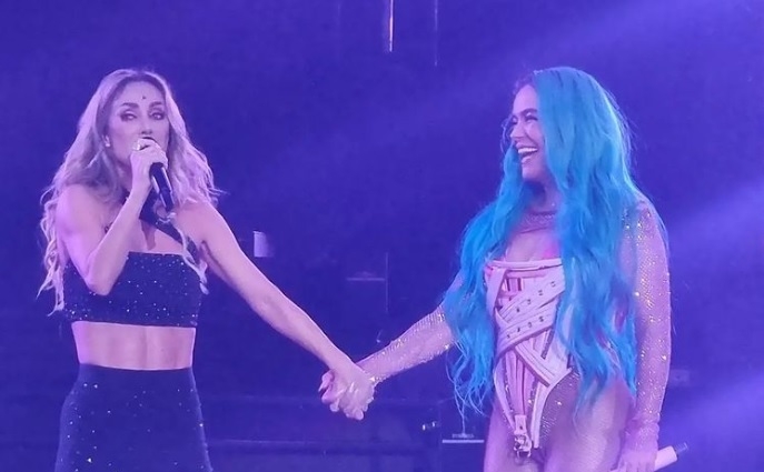 Anahí y Karol G interpretaron 'Sálvame', canción icónica de la agrupación RBD