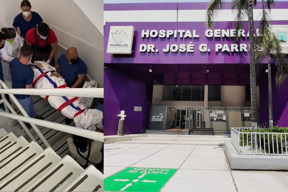 Luego de que el video se hiciese viral, la Secretaría de Salud de Morelos indicó que ya funciona uno de los elevadores del Hospital General de Cuernavaca Luego de que el video se hiciese viral, la Secretaría de Salud de Morelos indicó que ya funciona uno de los elevadores del Hospital General de Cuernavaca
