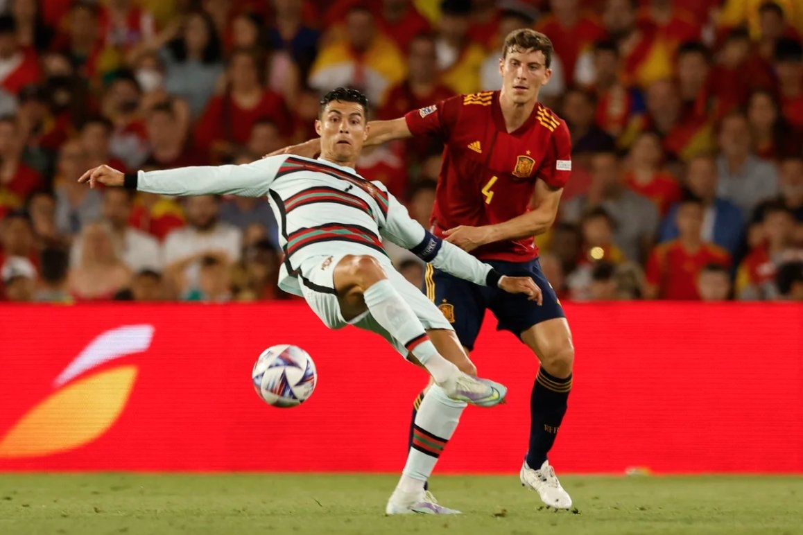 Poco pudo hacer Cristiano Ronaldo con Portugal para empatar ante España Poco pudo hacer Cristiano Ronaldo con Portugal para empatar ante España