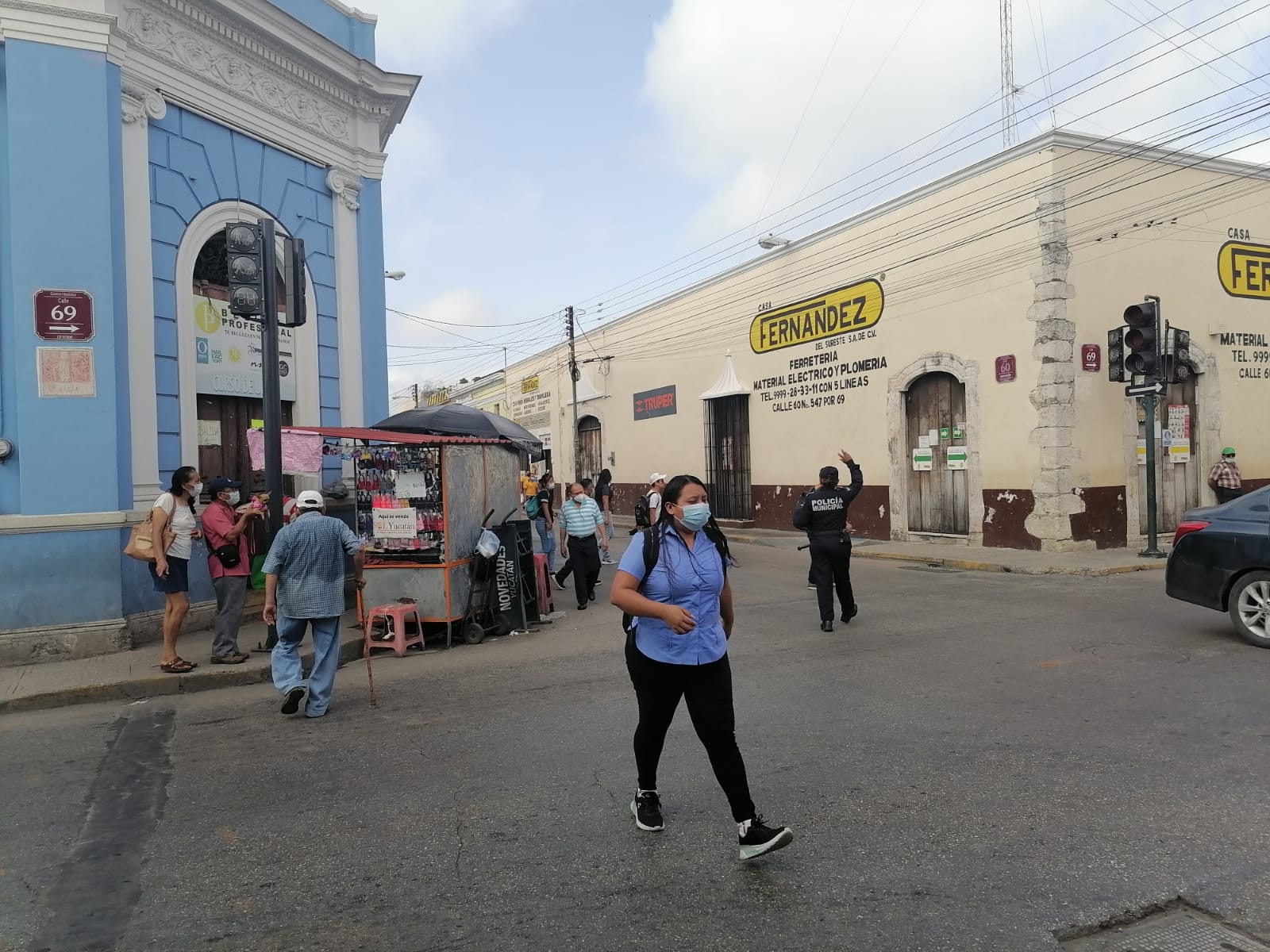 Semáforos del Centro Histórico de Mérida se vieron afectados por la falta de luz