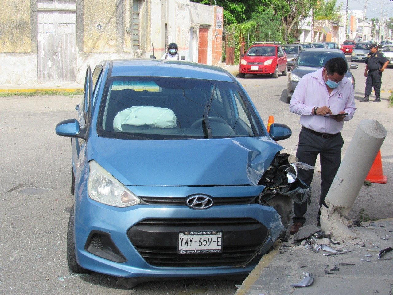 Las aseguradoras de los vehículos se encargaron de resolver el accidente