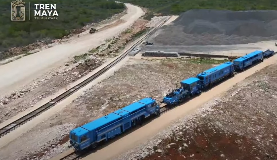 La maquinaria servirá para el Tramo 3 del Tren Maya