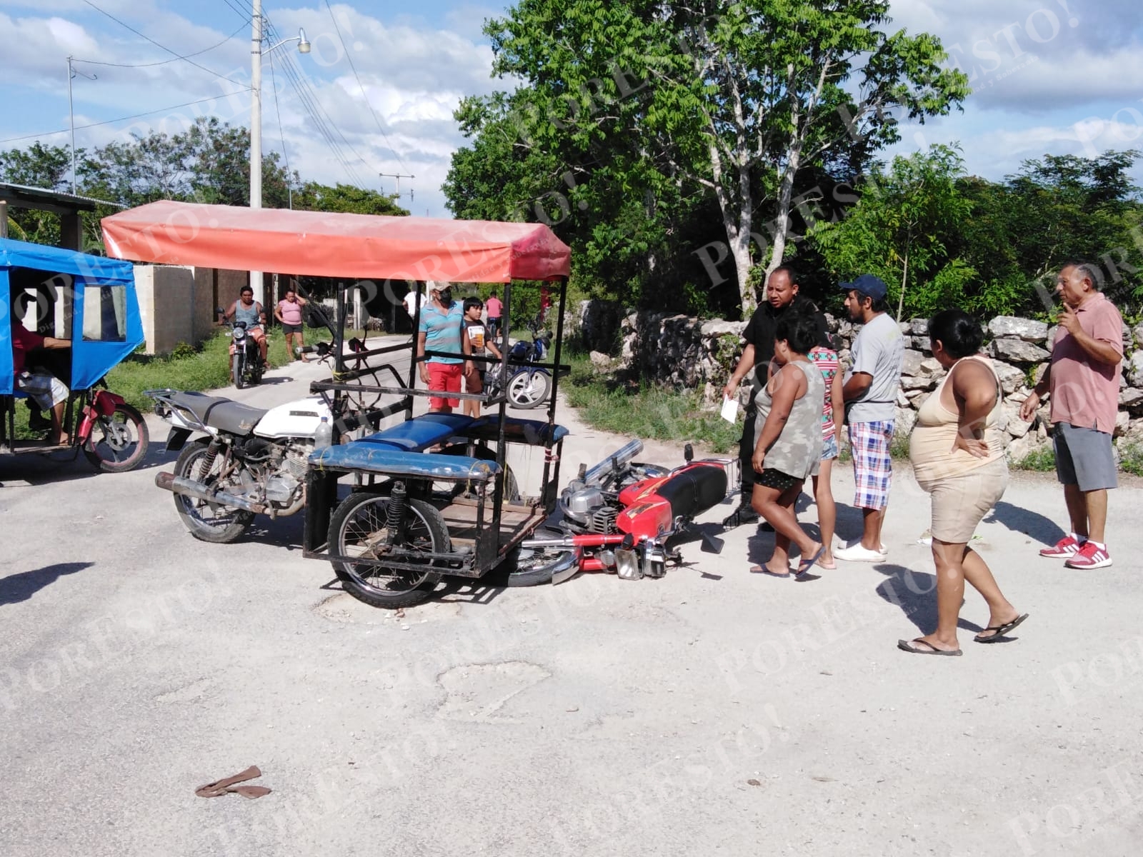 El motociclista se llevó la peor parte en el accidente en Buctzotz