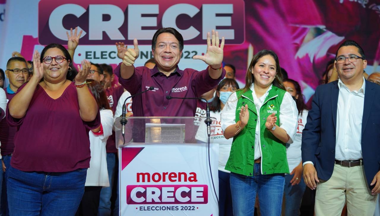 Marío Delgado, presidente de Morena, celebró los resultados preliminares de los comicios de este 5 de junio. Foto: Twitter