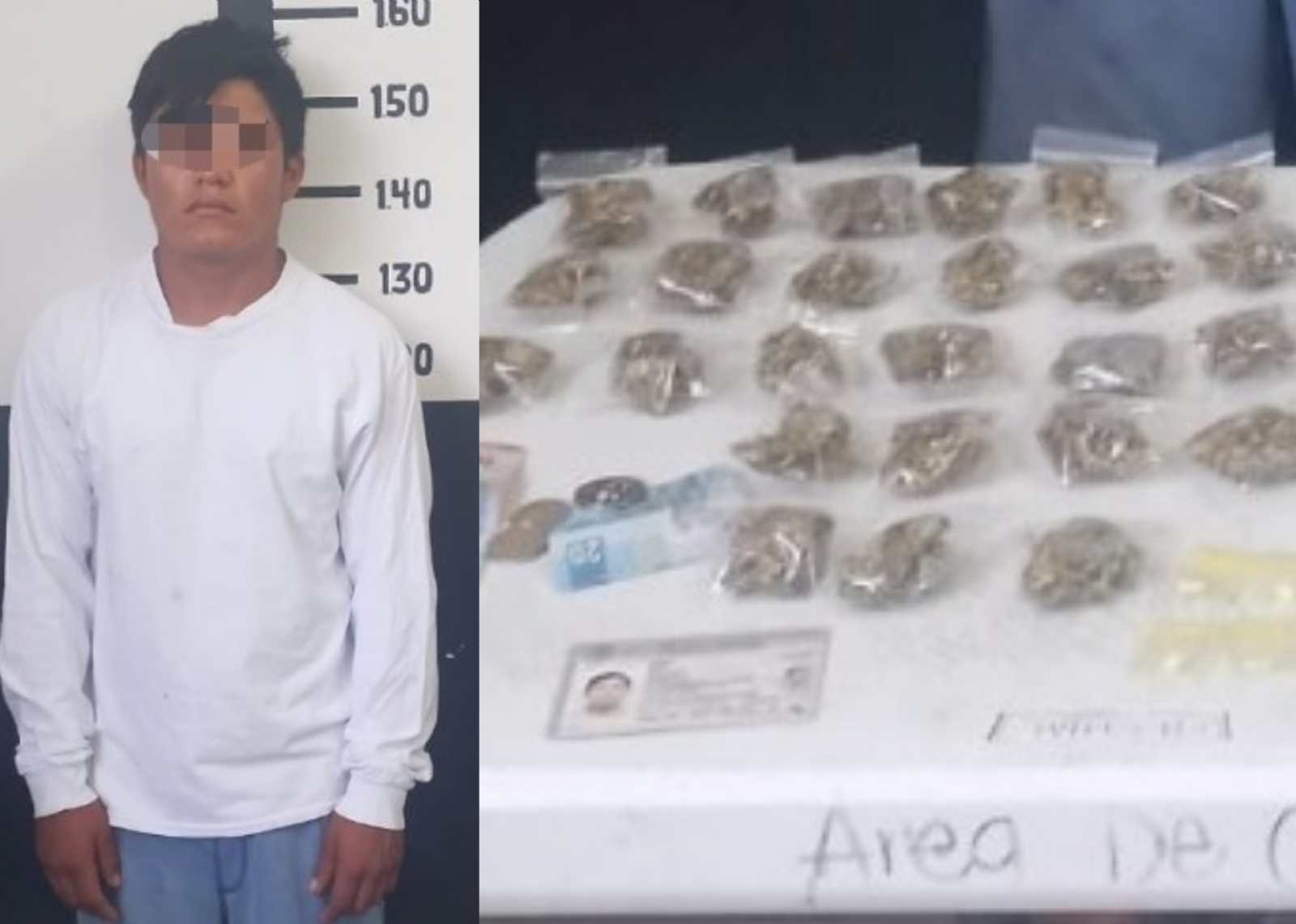Según se informó, el joven llegó de Cozumel hace unos días y ofrecía droga a estudiantes