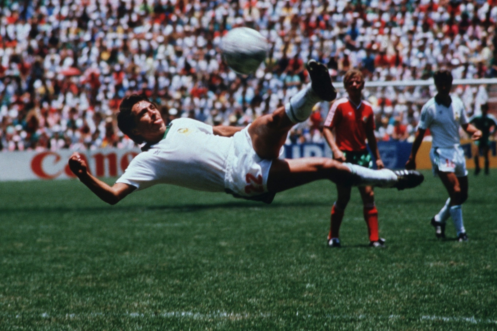 Este es el gol más bonito de los mundiales anotado por Manuel Negrete en el Estadio Azteca en el Mundial del 1986
