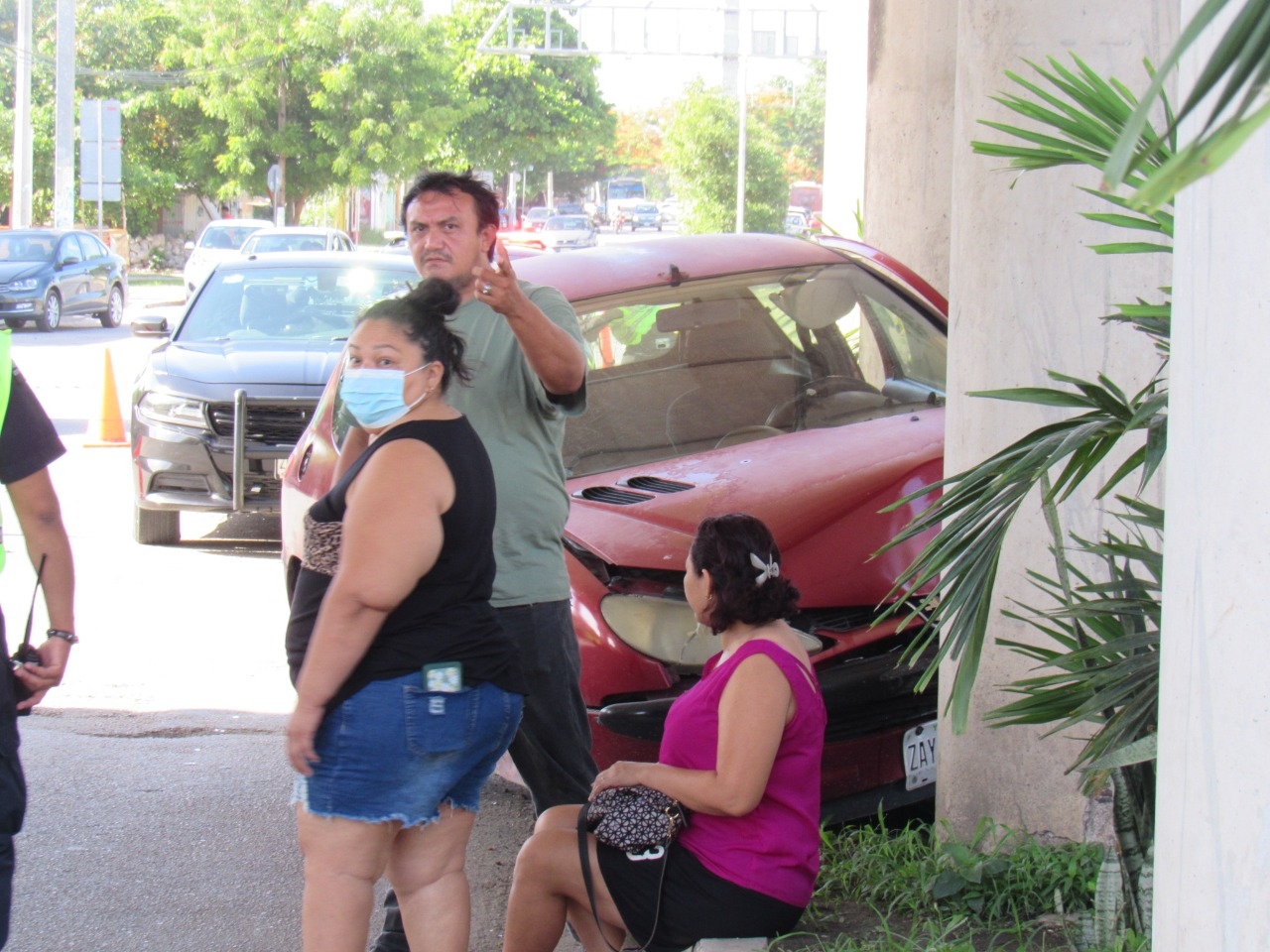 Al lugar llegaron elementos de tránsito de la Secretaría de Seguridad Pública (SSP) Yucatán Al lugar llegaron elementos de tránsito de la Secretaría de Seguridad Pública (SSP) Yucatán