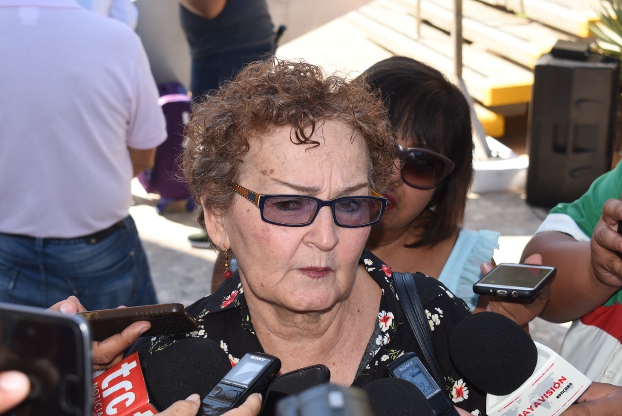 María Sierra Damián expuso que Alito Moreno no debe representar a los campechanos y mexicanos en el Poder Legislativo. Foto: Lucio Blanco
