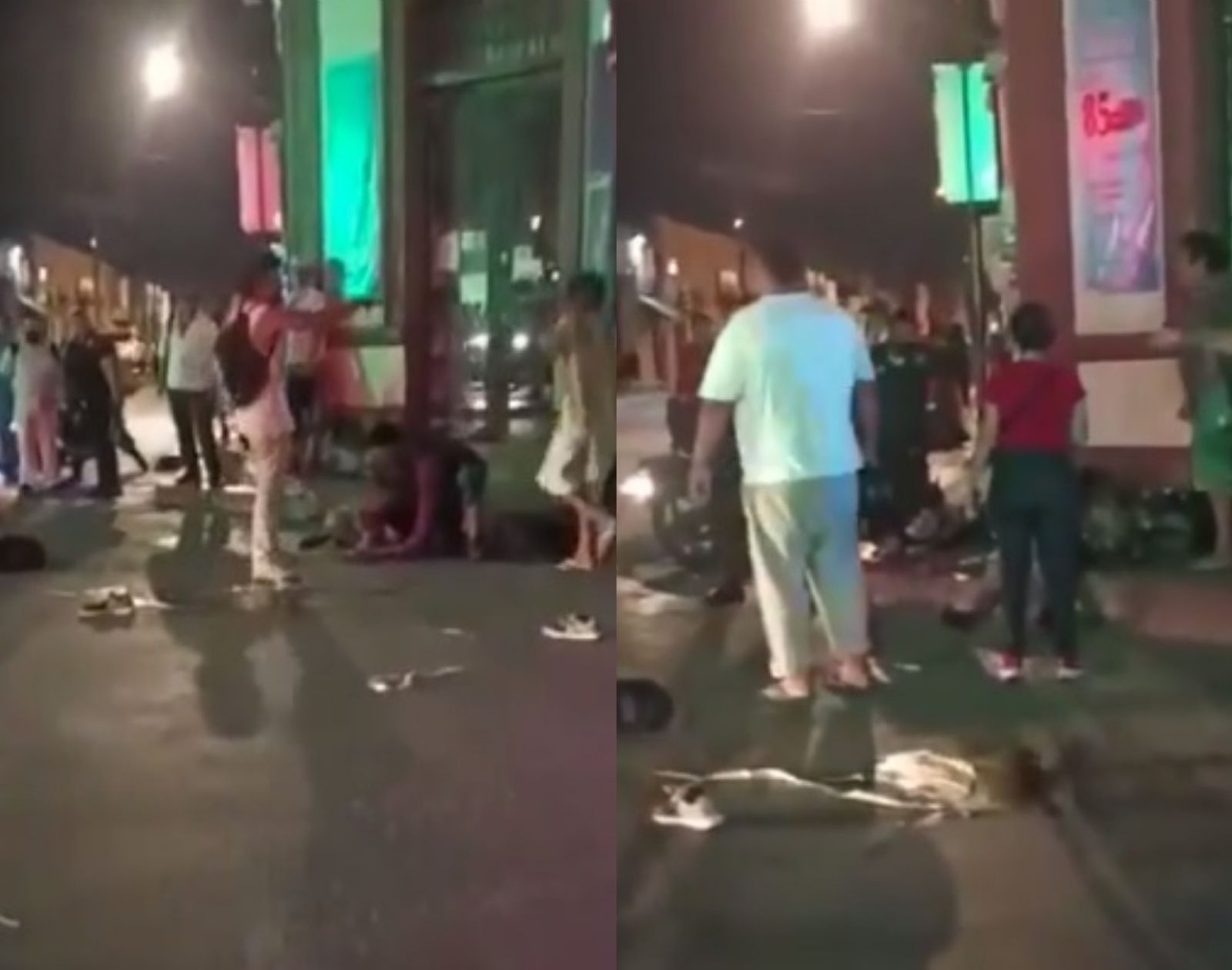 Varias personas fueron testigos del ataque a un joven sobre la calle 58 por 69 Varias personas fueron testigos del ataque a un joven sobre la calle 58 por 69