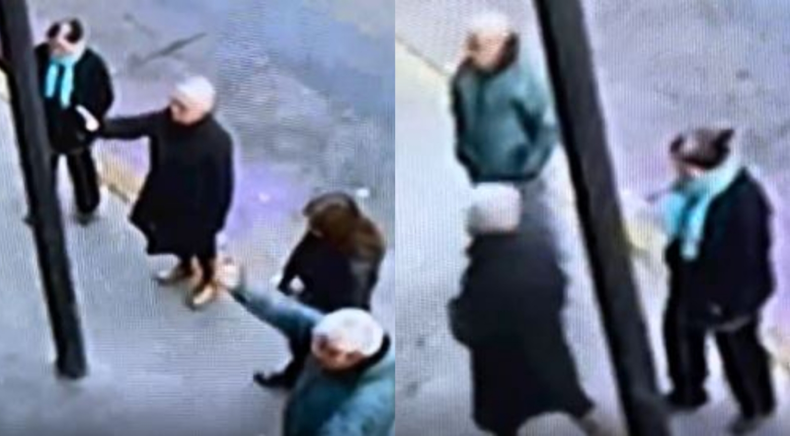 El grupo religioso cantó rosarios y roció agua bendita en las puertas del local