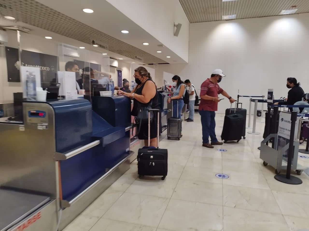Hasta el momento solo ha llegado el vuelo 1110/1111 de Viva Aerobus de la ruta ciudad de México-Mérida