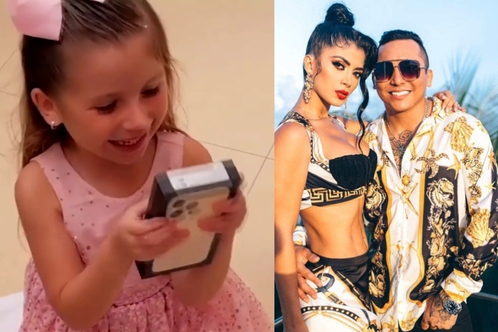 Kimberly Flores reveló por qué ella y Edwin Luna le compraron un teléfono de 25 mil pesos a su pequeña de cuatro años