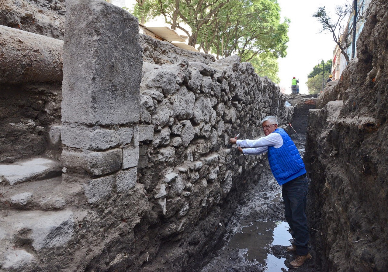 Encuentran muro novohispano bien preservado en barrio de La Lagunilla Encuentran muro novohispano bien preservado en barrio de La Lagunilla