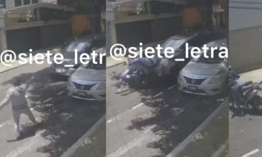Los presuntos ladrones dispararon contra la camioneta. Foto: Captura de pantalla