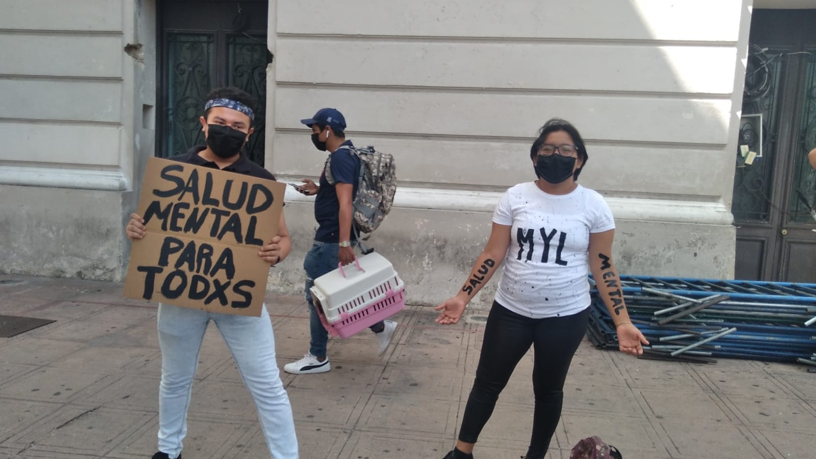 Los jóvenes se reunieron en el Pasaje de la Revolución en corazón del Centro Histórico de Mérida