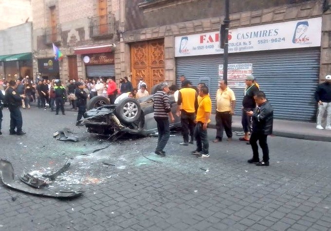 El accidente ocasionó caos en esta parte de la CDMX. Foto: Especial El accidente ocasionó caos en esta parte de la CDMX. Foto: Especial