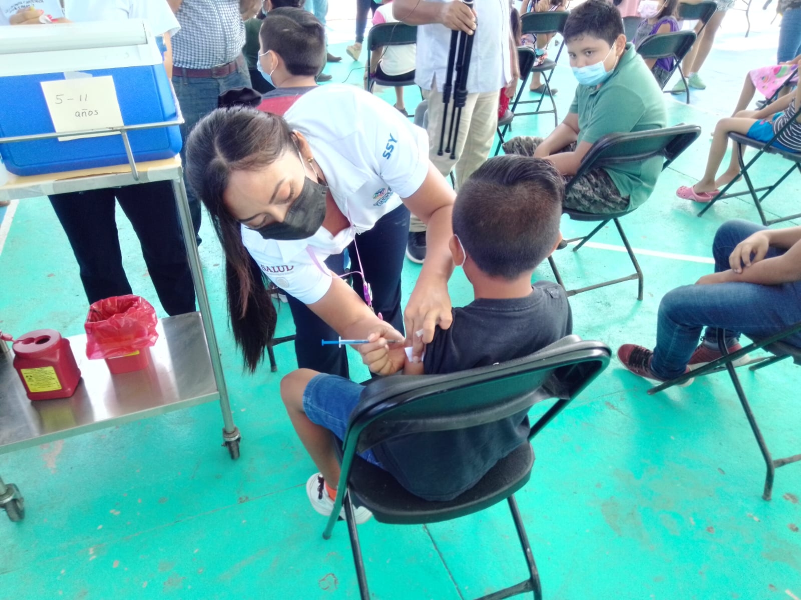 Durante esta jornada de ocho horas se aplicarían un total de 600 dosis del fármaco Pfizer Durante esta jornada de ocho horas se aplicarían un total de 600 dosis del fármaco Pfizer