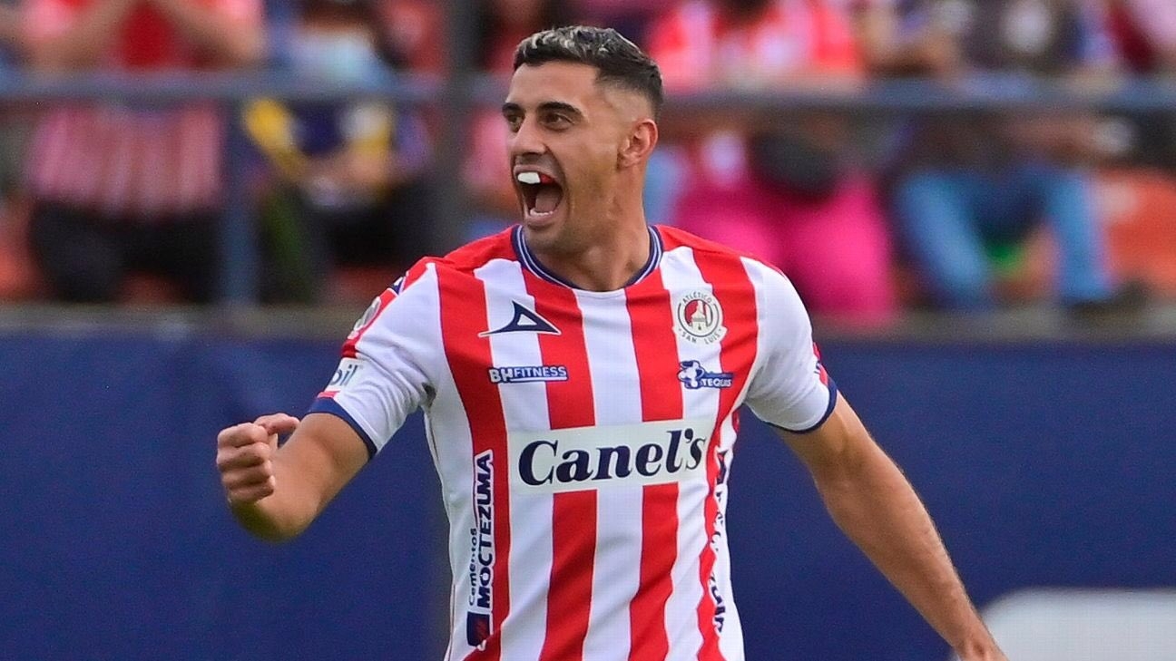 El delantero logró marcar 9 tanto con la camiseta del Atlético San Luis. Foto: Twitter El delantero logró marcar 9 tanto con la camiseta del Atlético San Luis. Foto: Twitter
