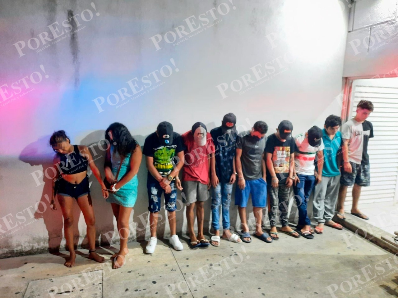 Los jóvenes fueron enviados a la dirección de seguridad de Cozumel Los jóvenes fueron enviados a la dirección de seguridad de Cozumel