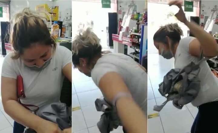La mujer fue descubierta, pero logró huir del lugar. Foto: Especial