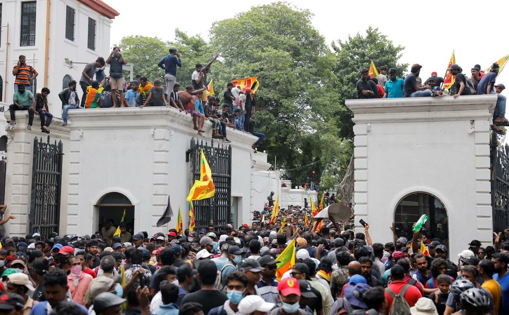 Personas ingresaron al palacio de Sri Lanka