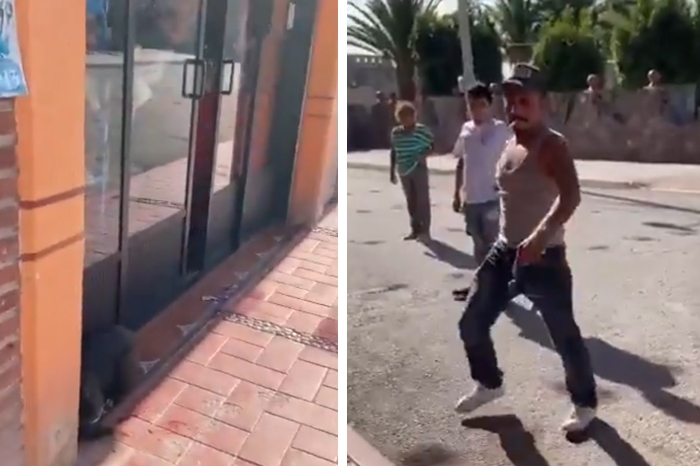 Al parecer sin motivo alguno, un hombre fue captado agrediendo a una perrita con un machete Al parecer sin motivo alguno, un hombre fue captado agrediendo a una perrita con un machete