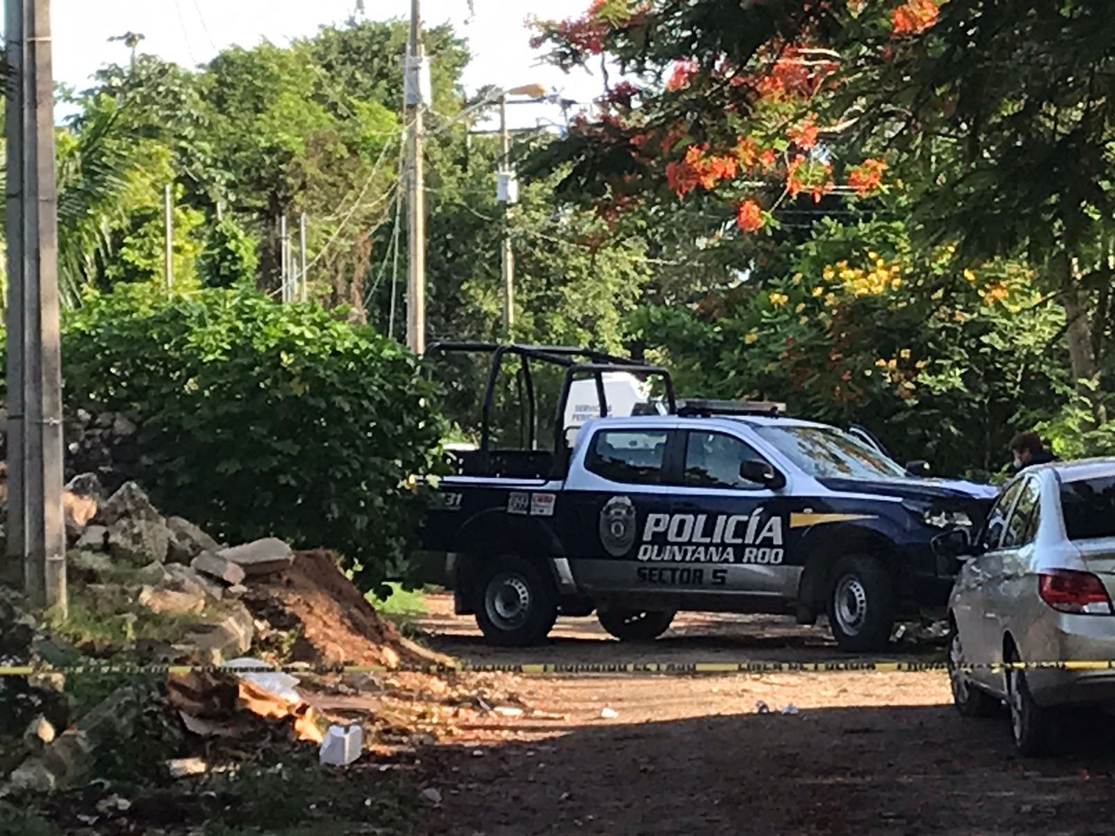 Al lugar llegaron elementos de la Policía Quintana Roo para constatar el hecho Al lugar llegaron elementos de la Policía Quintana Roo para constatar el hecho