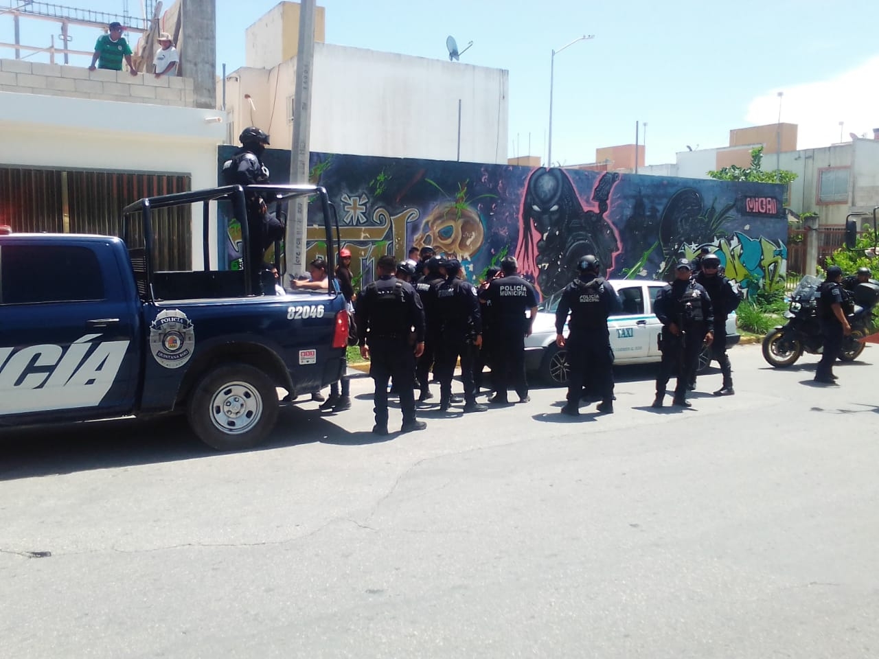 Policías en Playa del Carmen acudieron al sitio para verificar el reporte que entro al 911 sobre diversos disparos