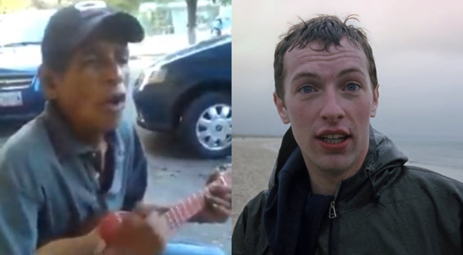 Acompañado de un ukulele, un hombre cantó Yellow de Coldplay Acompañado de un ukulele, un hombre cantó Yellow de Coldplay