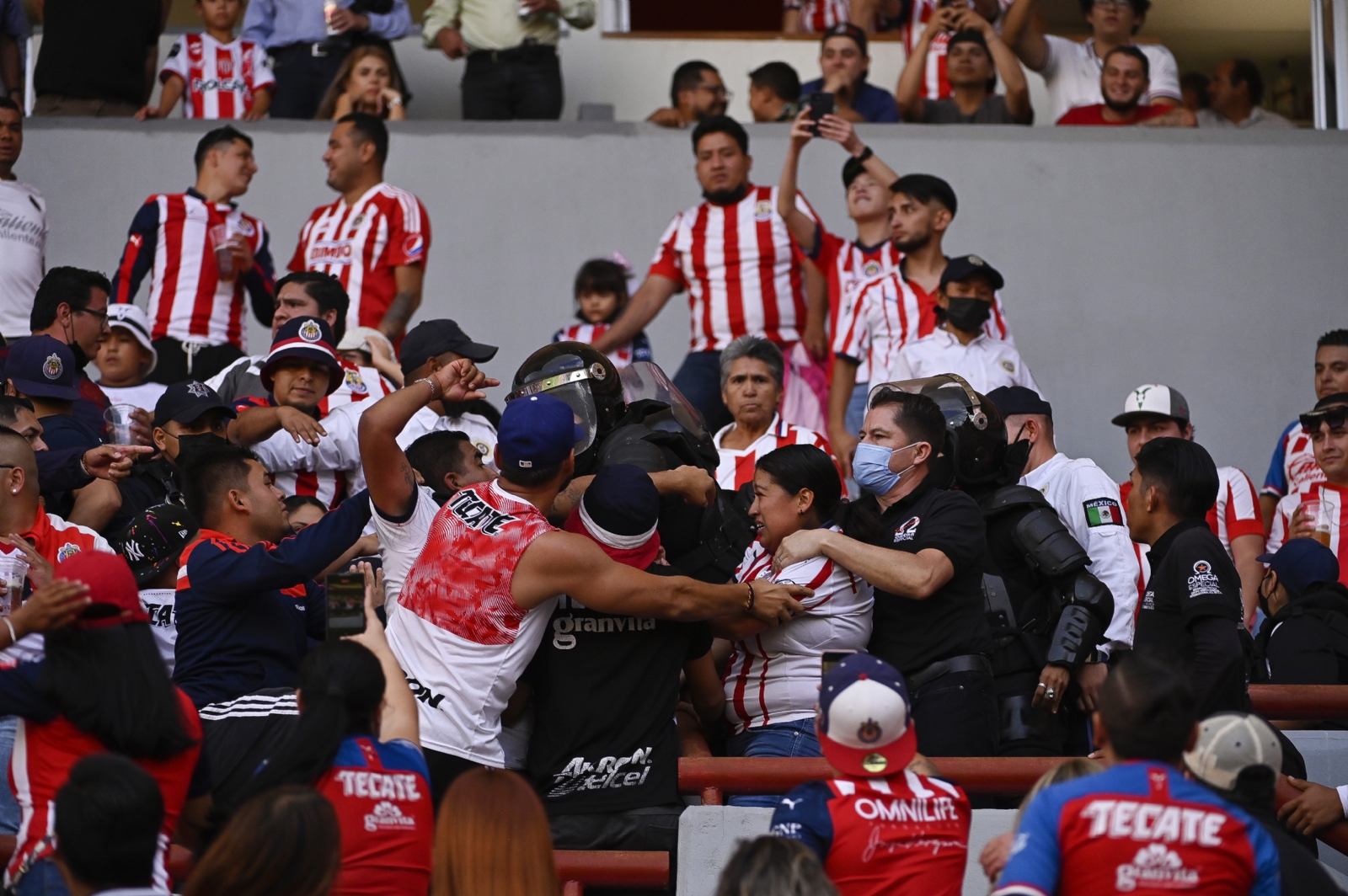 Chivas gana por goleada y sus aficionados se van a los golpes en la tribuna Chivas gana por goleada y sus aficionados se van a los golpes en la tribuna