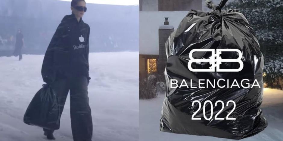 La casa de moda confeccionó una bolsa inspirada en las bolsas de basura que usamos en nuestra casa
