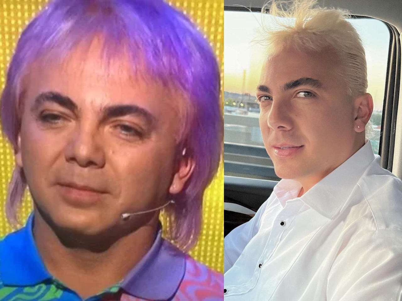 Cristian Castro apareció en días pasados con el cabello color morado, lo que causó que se desatara un debate en redes sociales