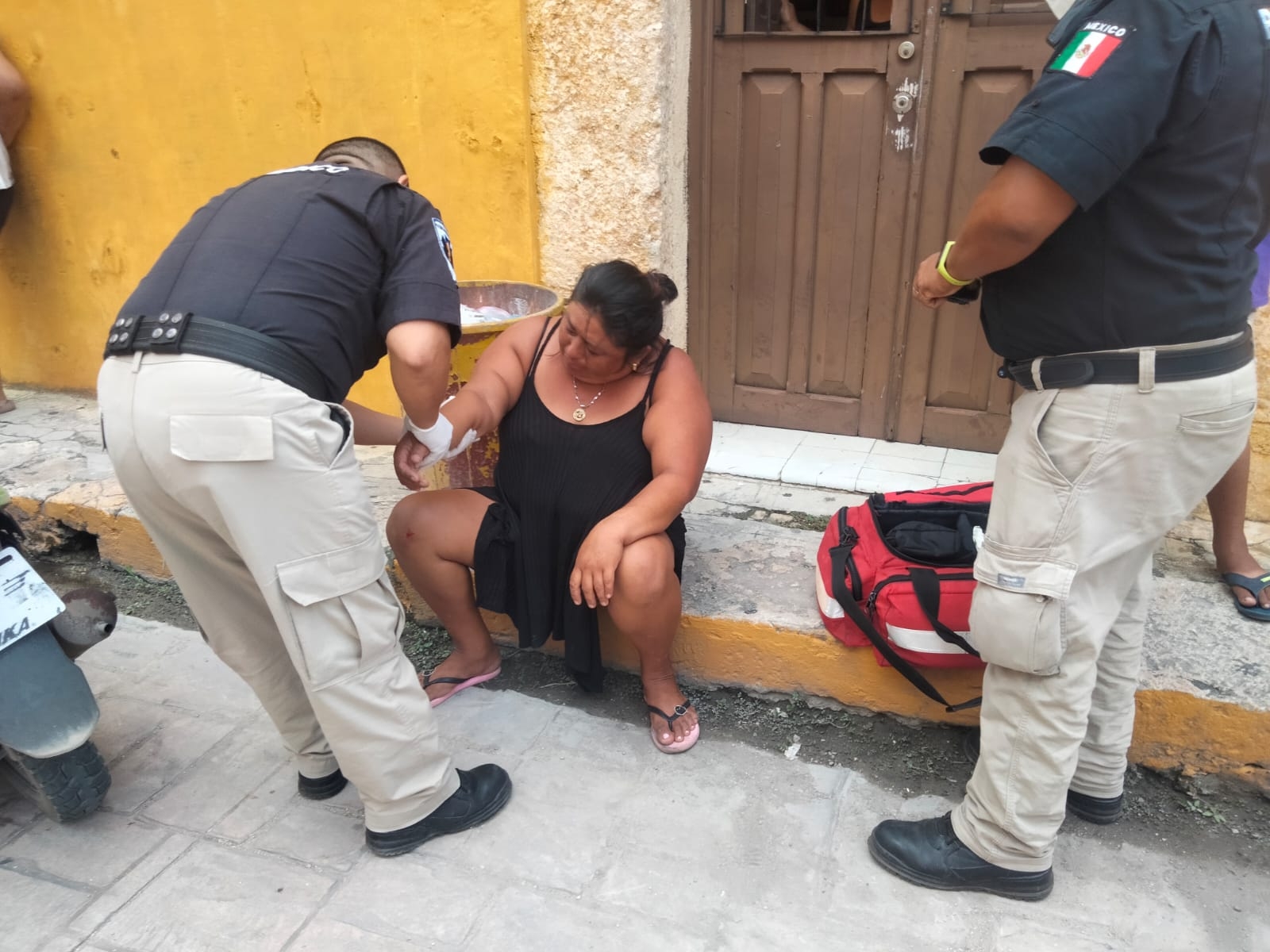 La mujer resultó con heridas leves La mujer resultó con heridas leves